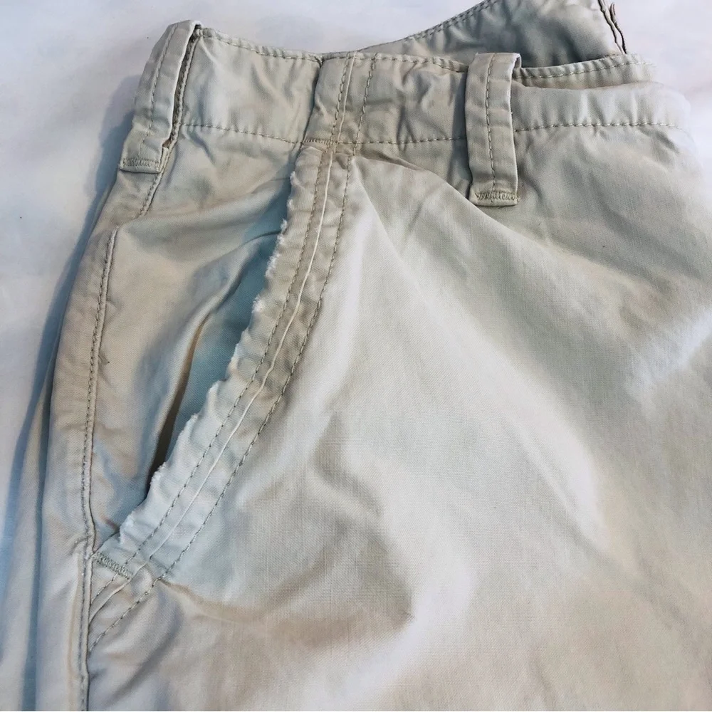 Express Mens Tan Flat Front Shorts